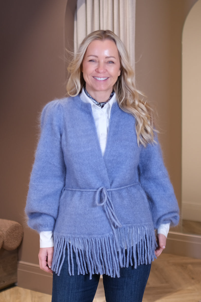 Fidele Chunky Cardigan Denim Blue