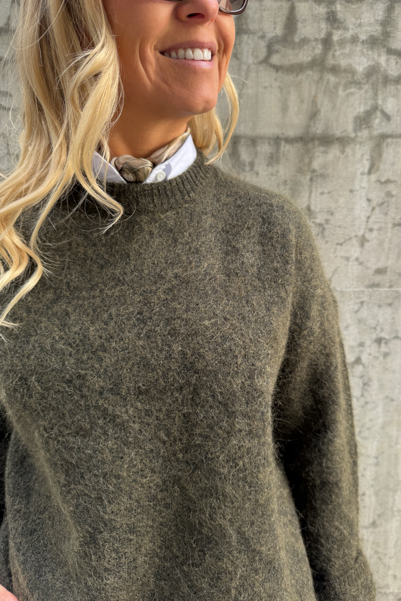 Mireya Knitted Sweater Dark Olive