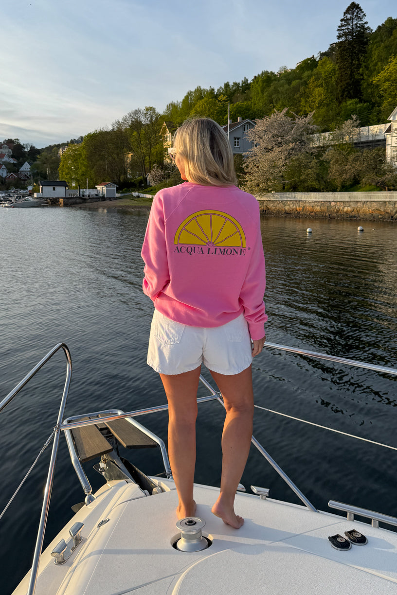 College Classic Sweater Hot Pink