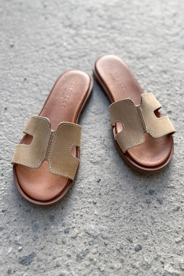 Pam Sandals Suede Mushroom