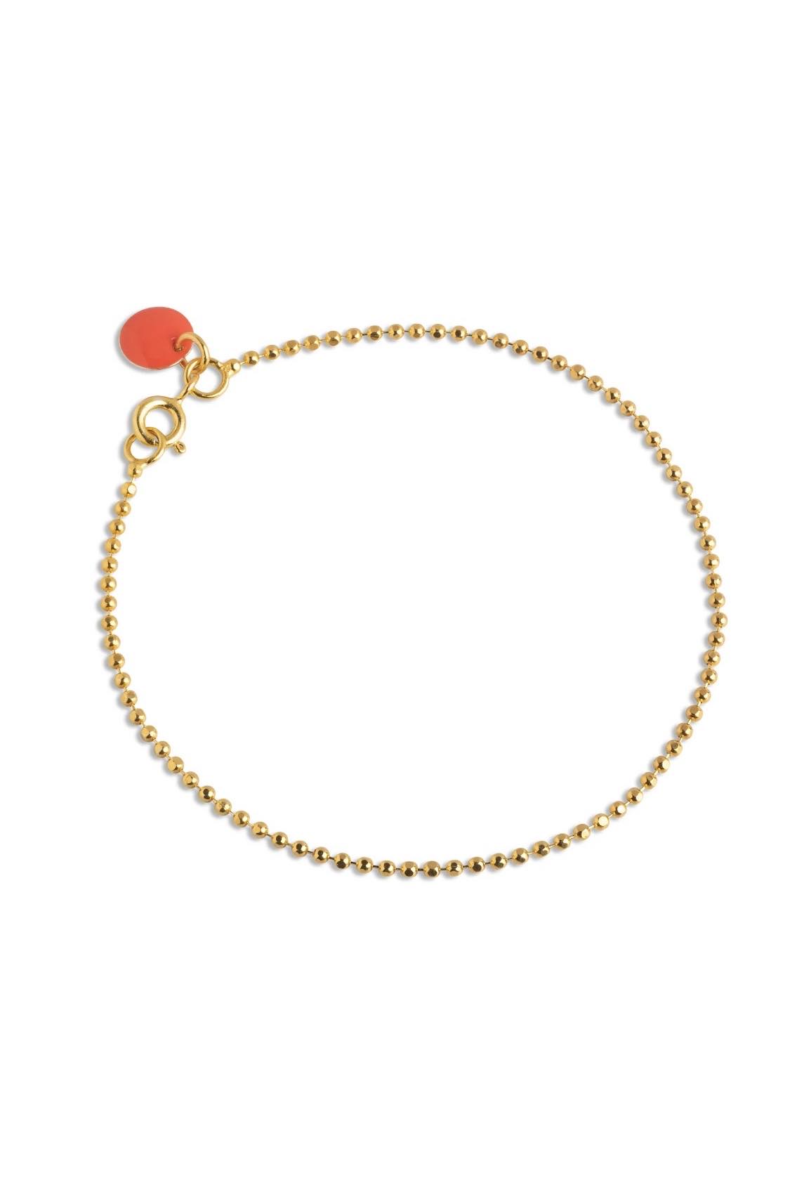 Bracelet Ball Chain Coral