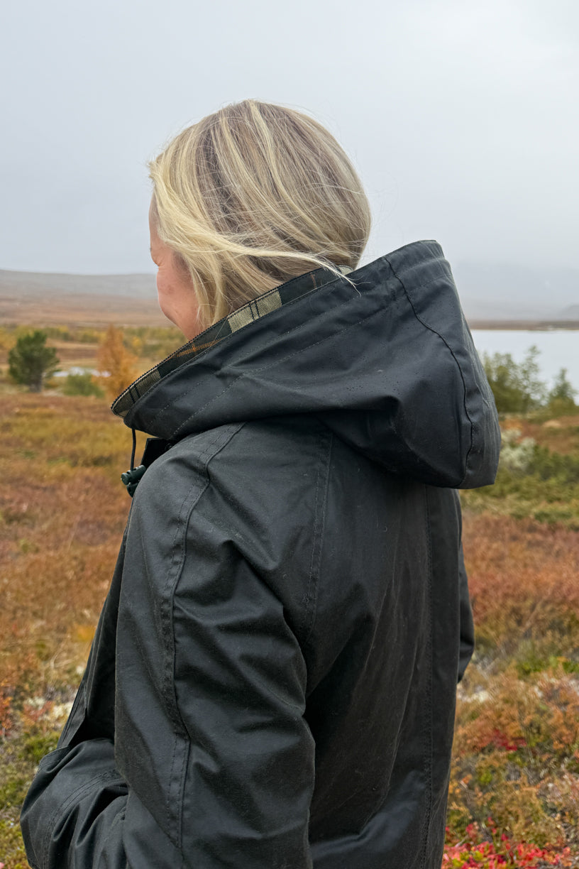 Waxed Cotton Hood Sage