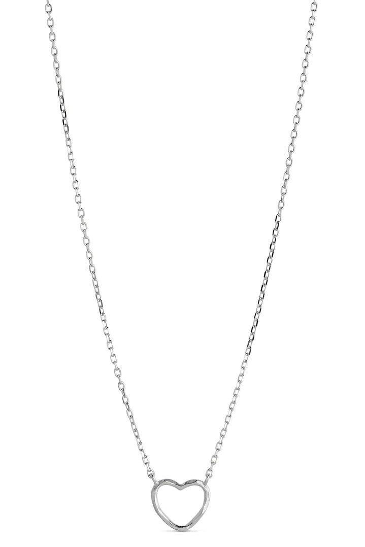 Necklace Organic Heart Silver