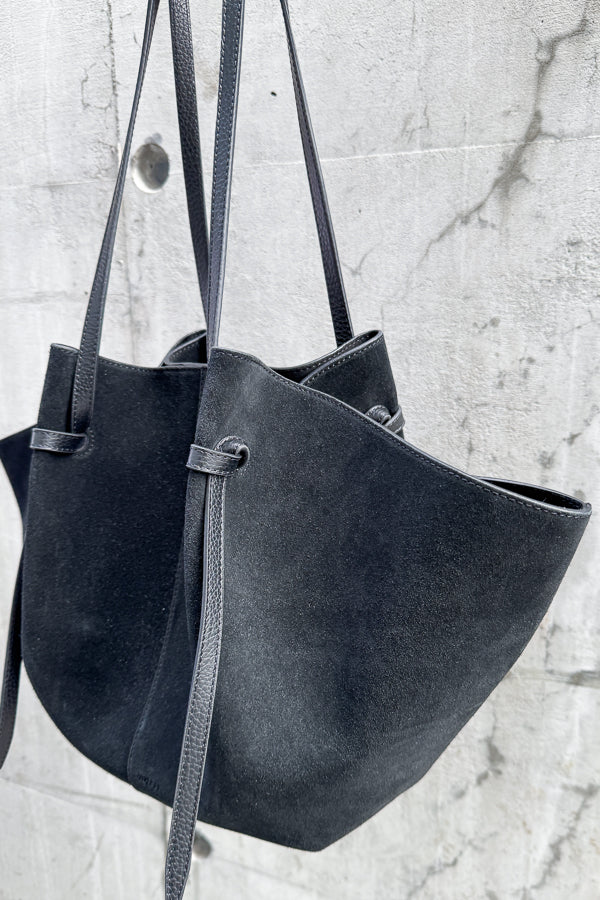 Large Mochi Black Suede