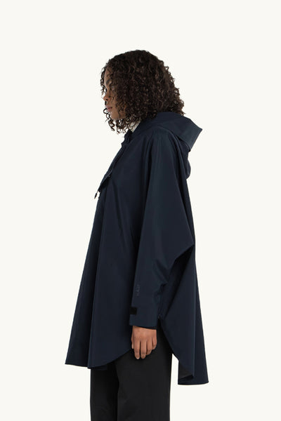 Bergen Poncho Dark Navy