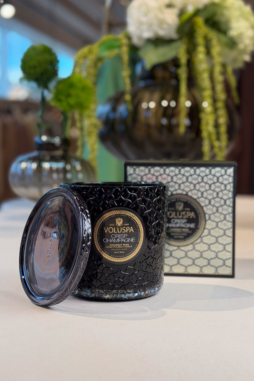 Boxed Luxe Jar Candle 80tim Crisp Champagne