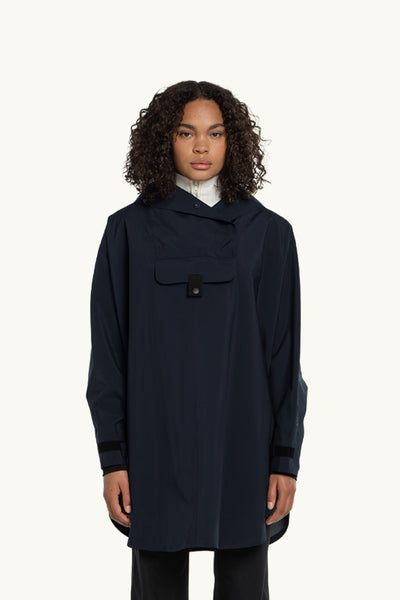 Bergen Poncho Dark Navy