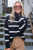 Cece Stripe Sweater Dk Navy/Off-White
