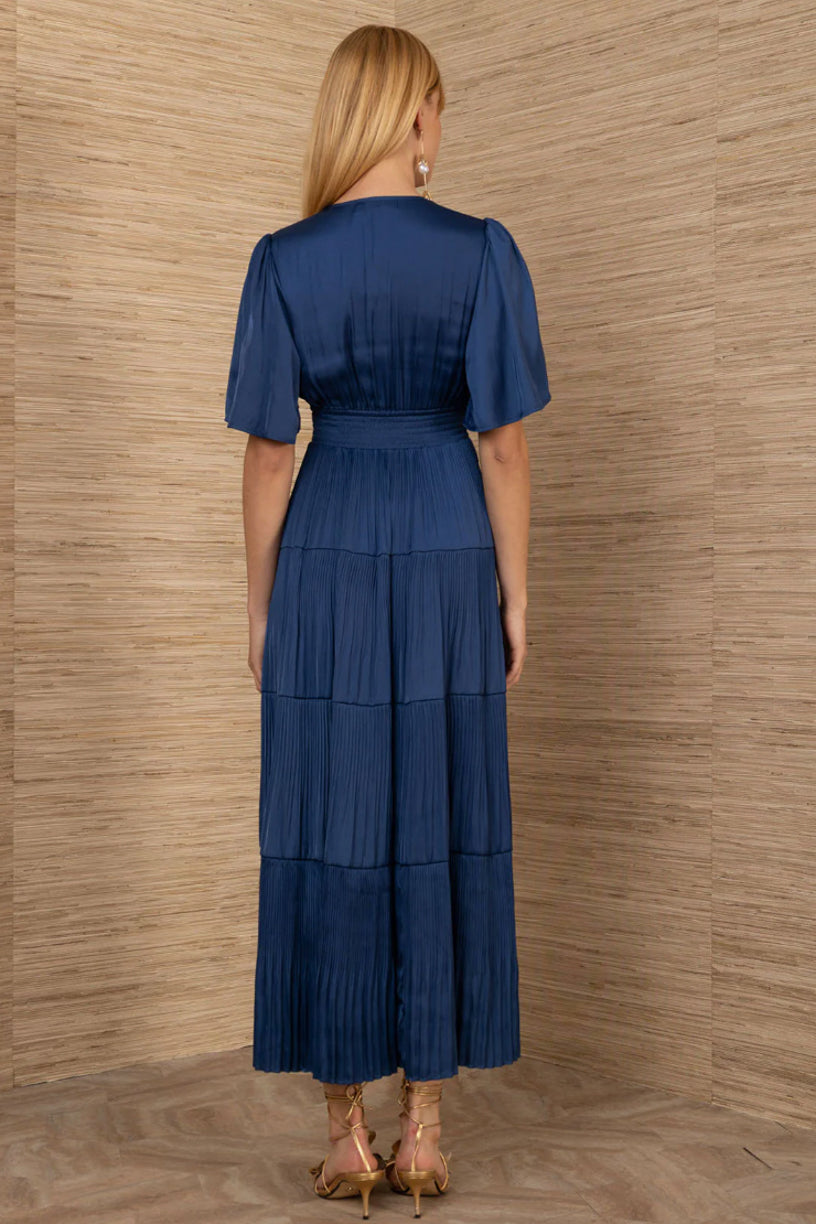Angie solid Dress Long Indigo