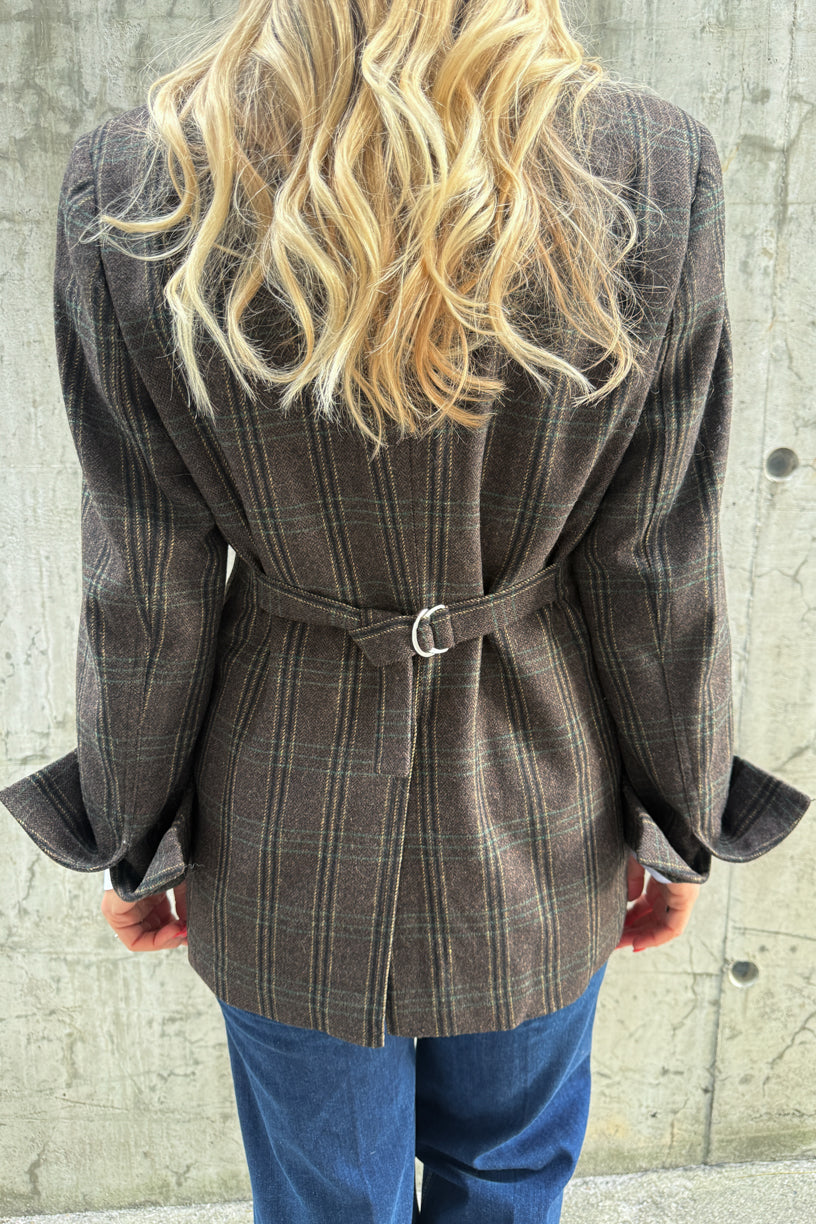 Adira Blazer Brown Check