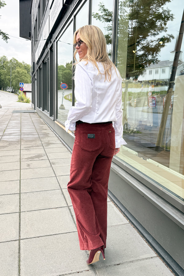 Palazzo Mistral Shiny Cord Royal Burgundy