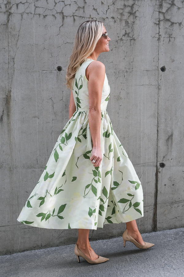 Taffeta Midi Dress Soft Pastel