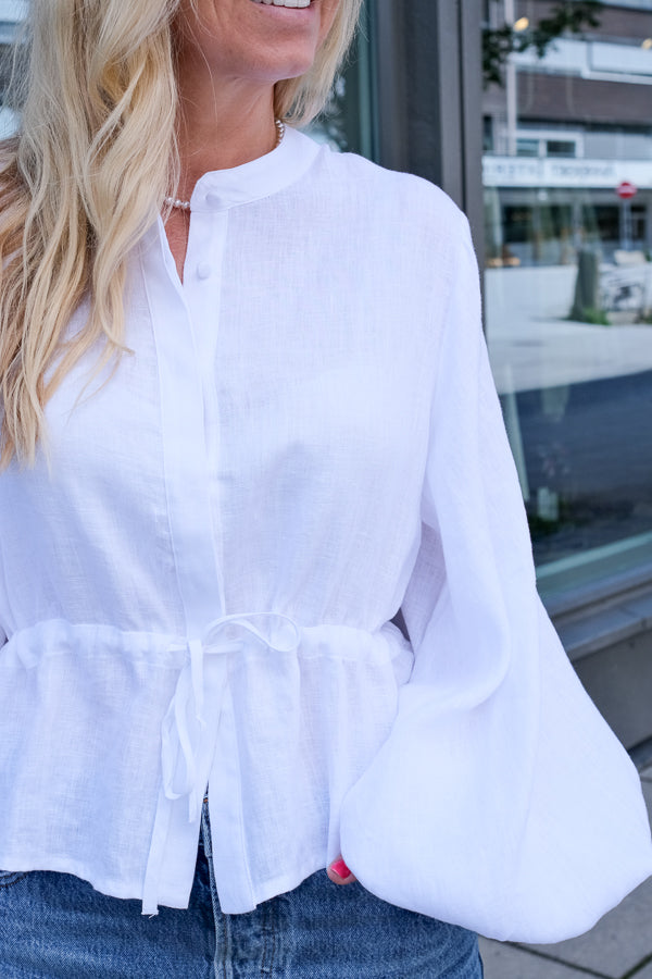 Camille Linen Shirt White