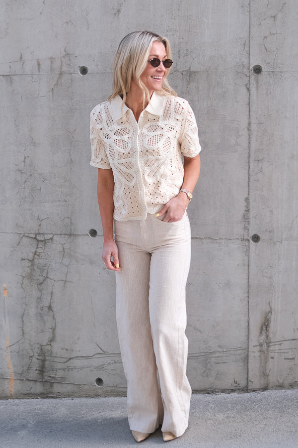 Rosa Linen Pants Natural Rinse