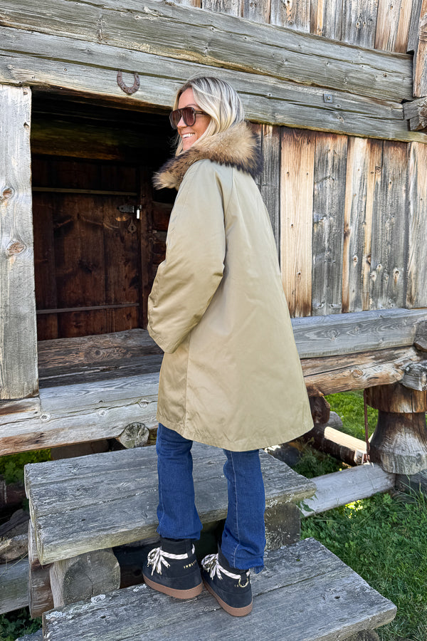 Padded A-line Parkas Green