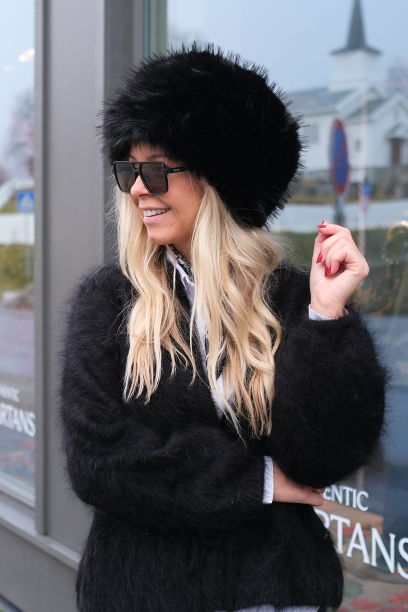 Wolf Fuskepels Lue Sort