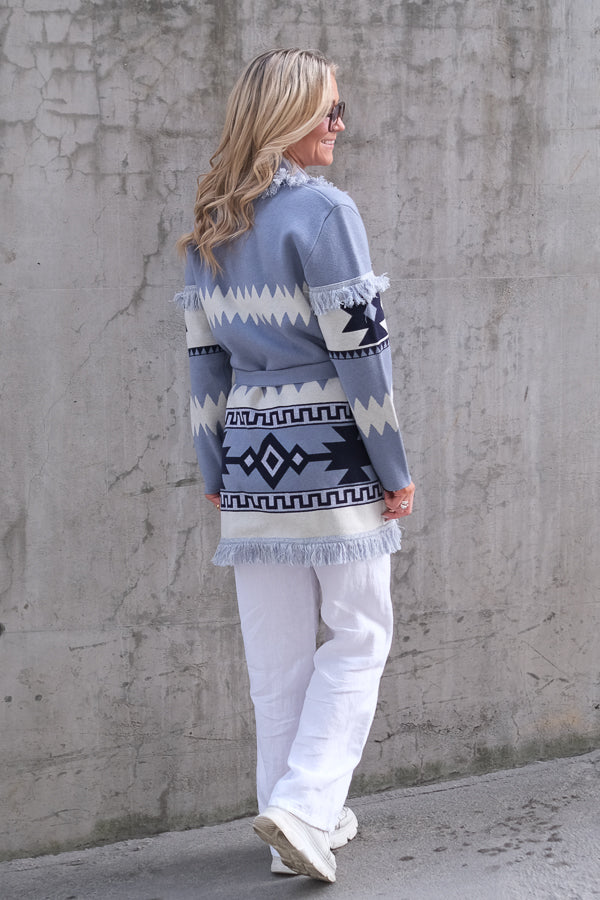 Avy Cardigan Blue Mix