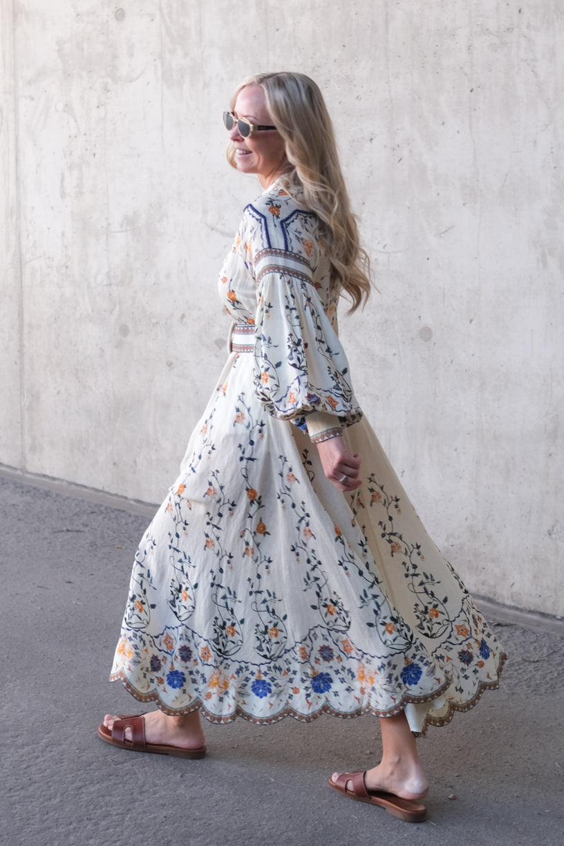 Flora Danica Long Dress Vanilla