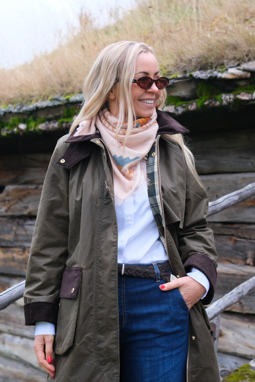 Cashmere Scarf Square Canyon Off White