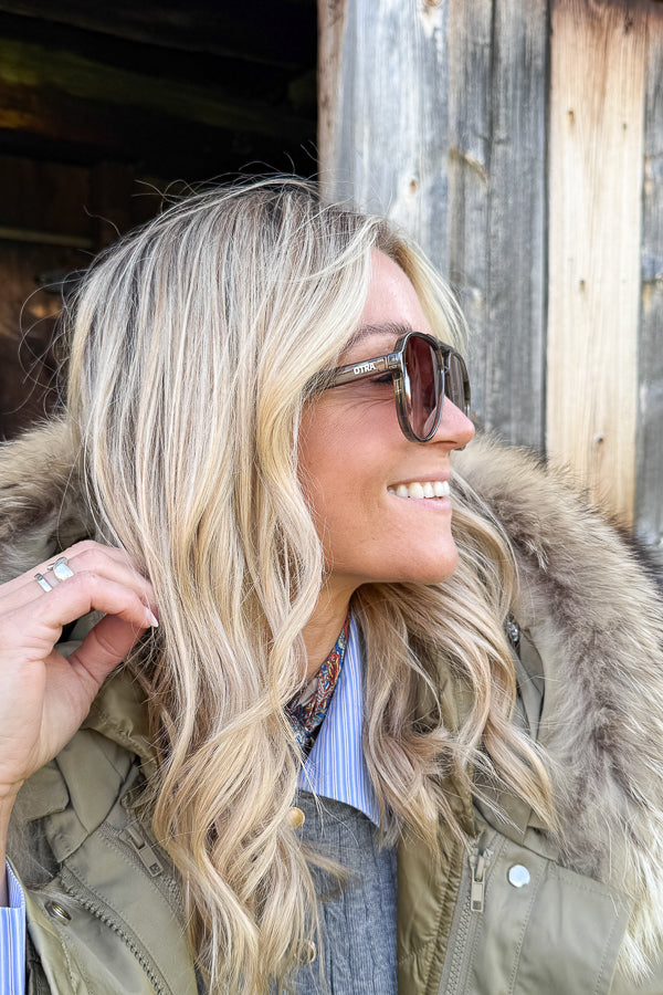 Stevie Trans Olive Brown Fade