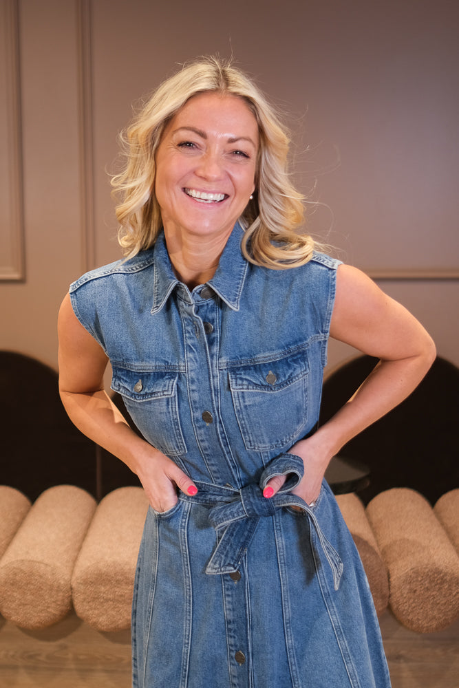 Sinan Denim Dress Dark Blue Wash