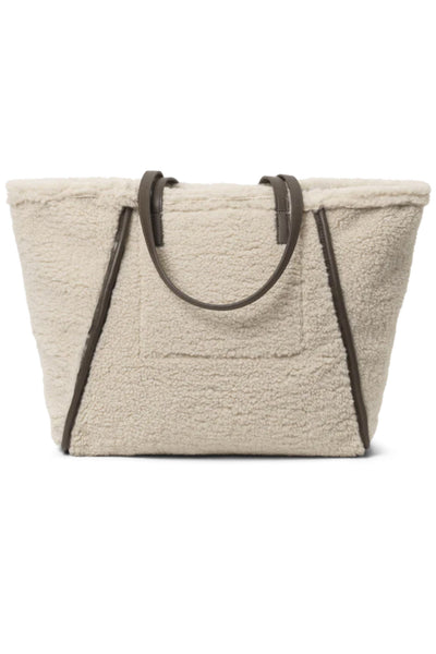 Faux Shearling Tote Major Brown