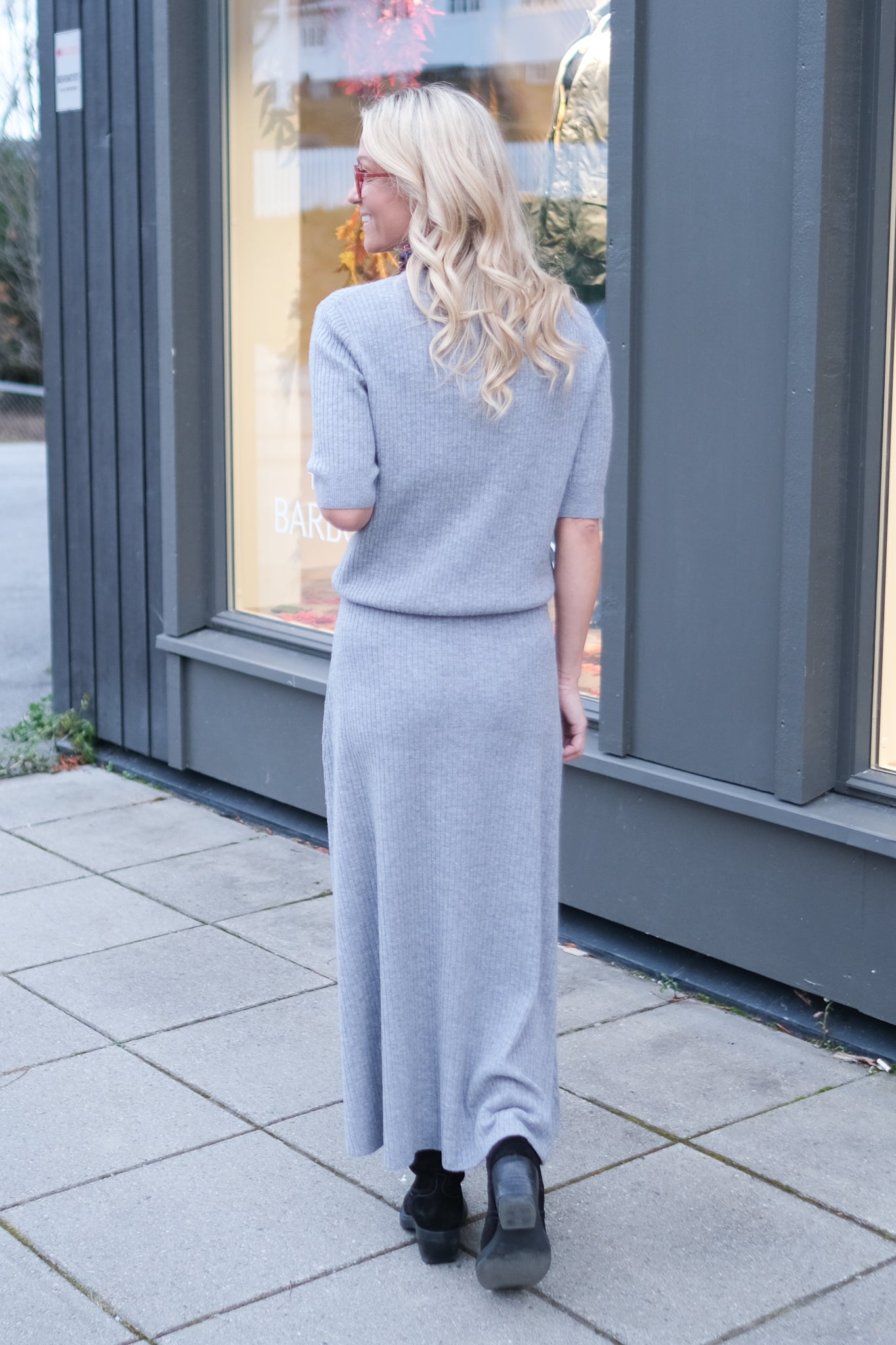 Winnie Merino Skirt Light Grey Melange