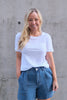 Jane Linen Tee White