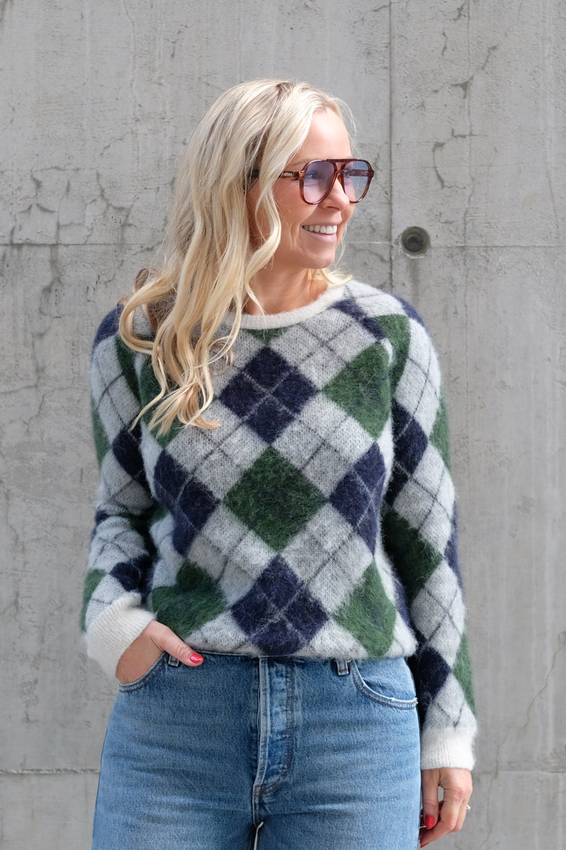 Fiona Argyle Navy Ivy Green