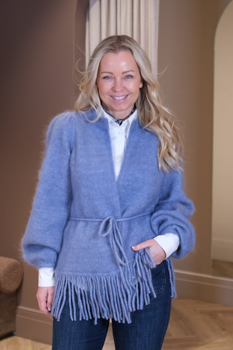 Fidele Chunky Cardigan Denim Blue