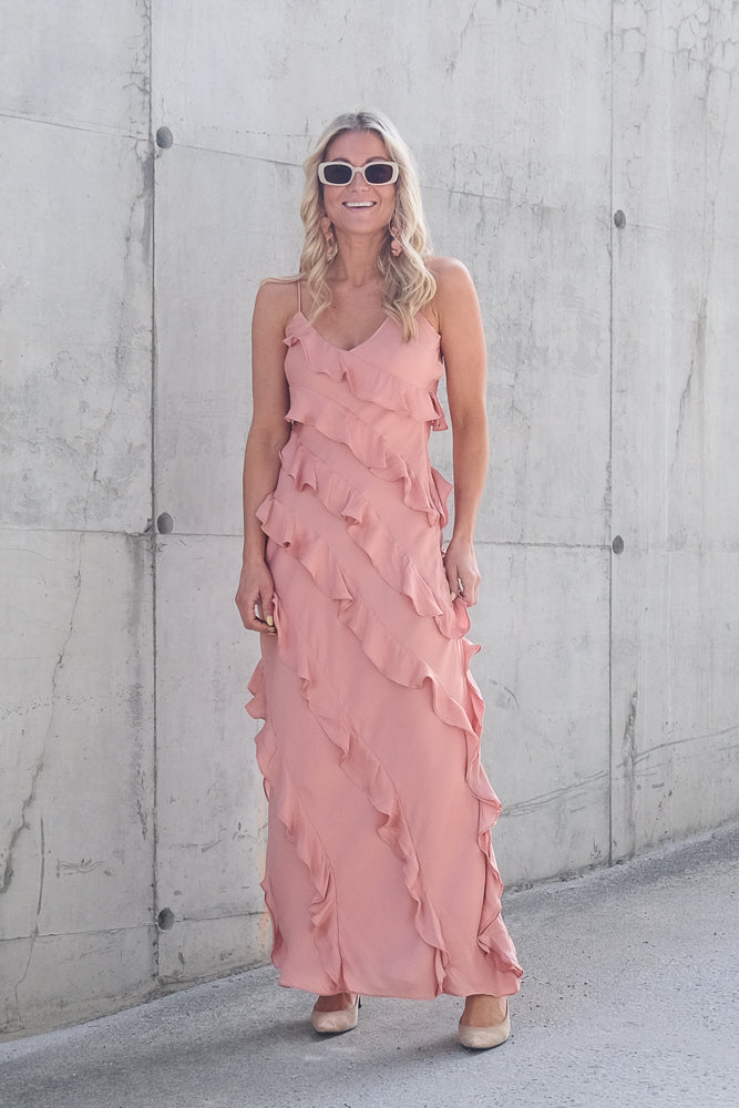 Jiselle Frill Dress Canyon Sunset