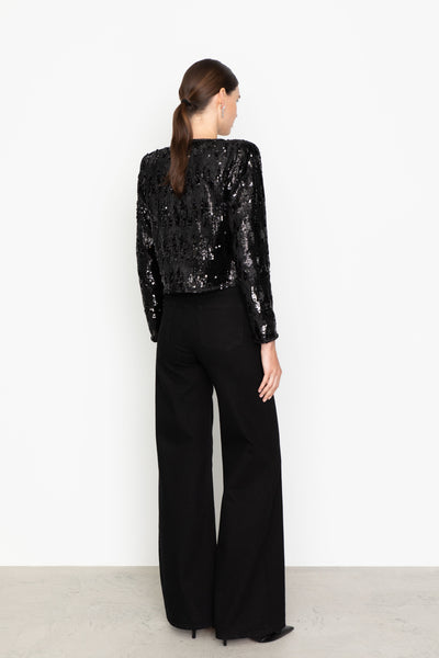 Vela Sequin Jacket Black