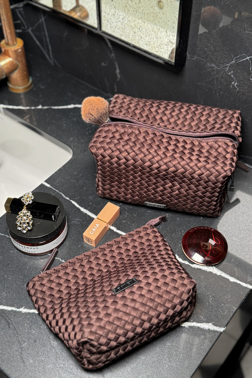 Day Braiding Pouch Small Chocolate Plum