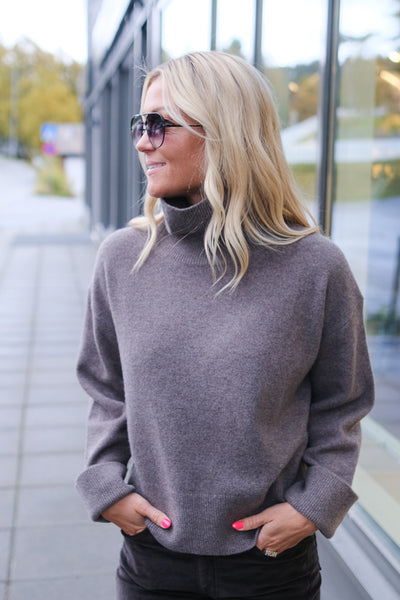 Abigail Knit Sweater Dark Taupe