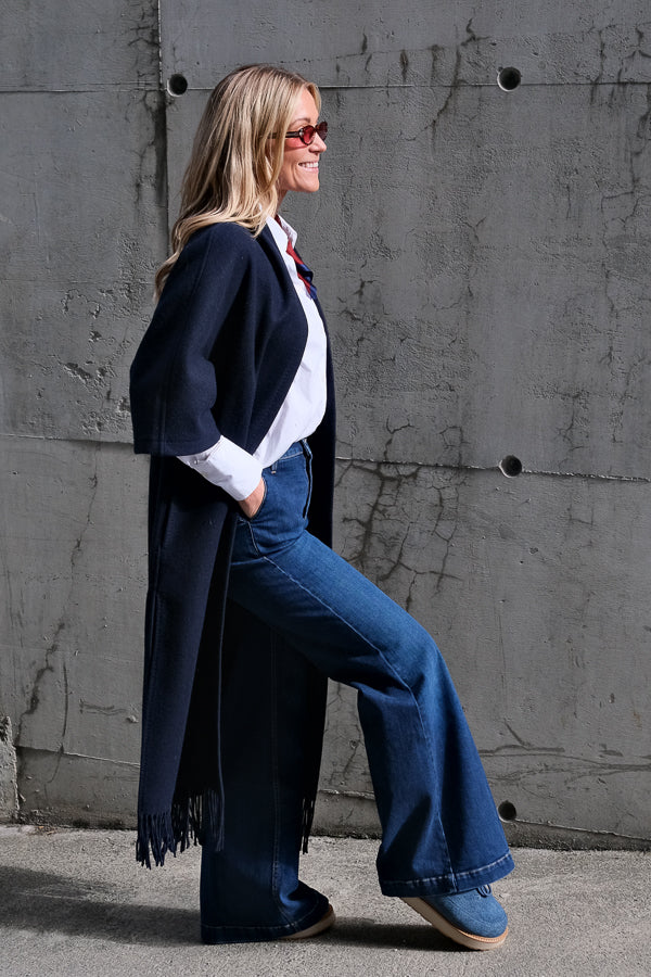 Ruby Lambswool Coat Navy