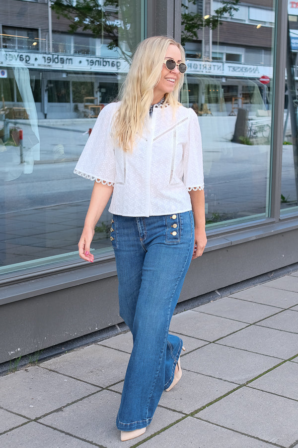 Leyla Blouse Blanc Casse