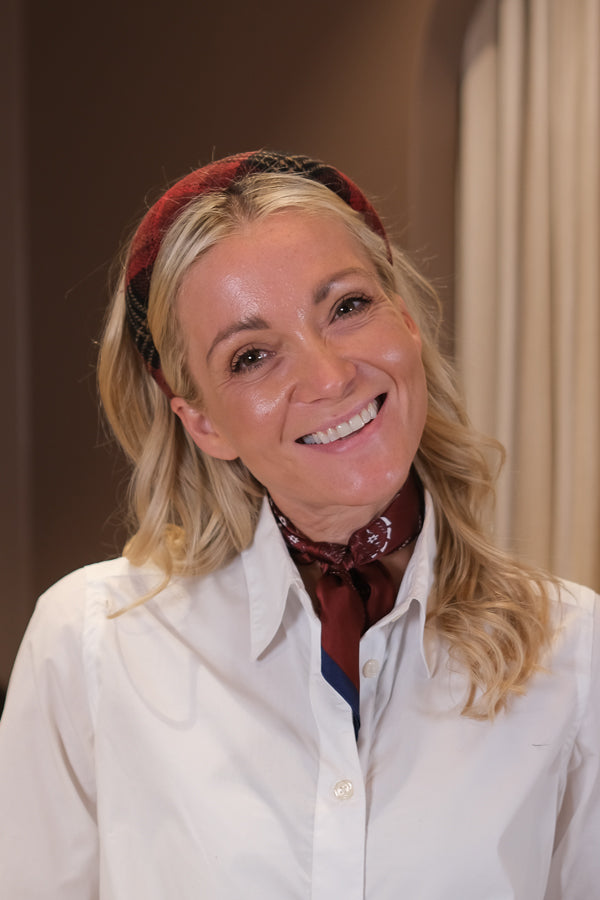 Blair Rutete Hårbøyle Rød