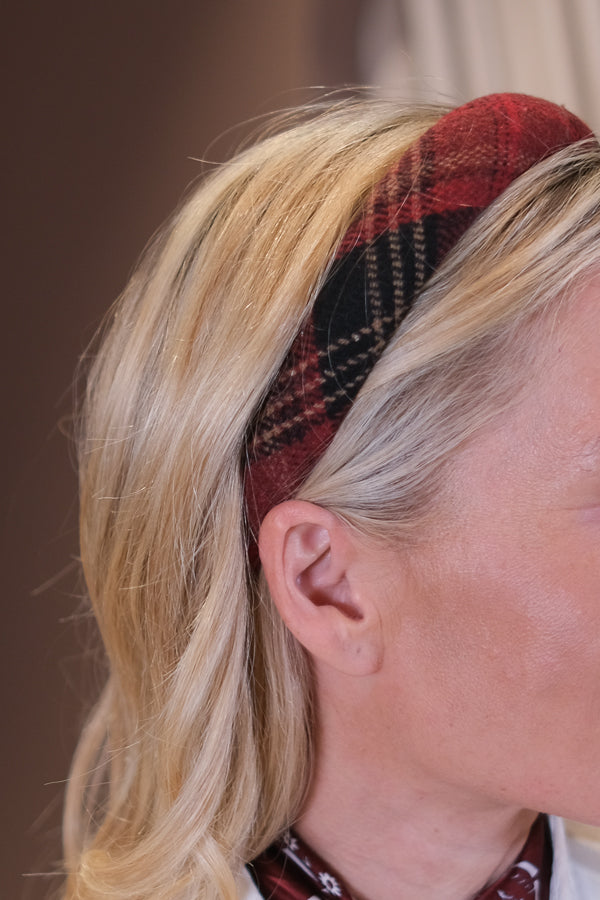 Blair Rutete Hårbøyle Rød