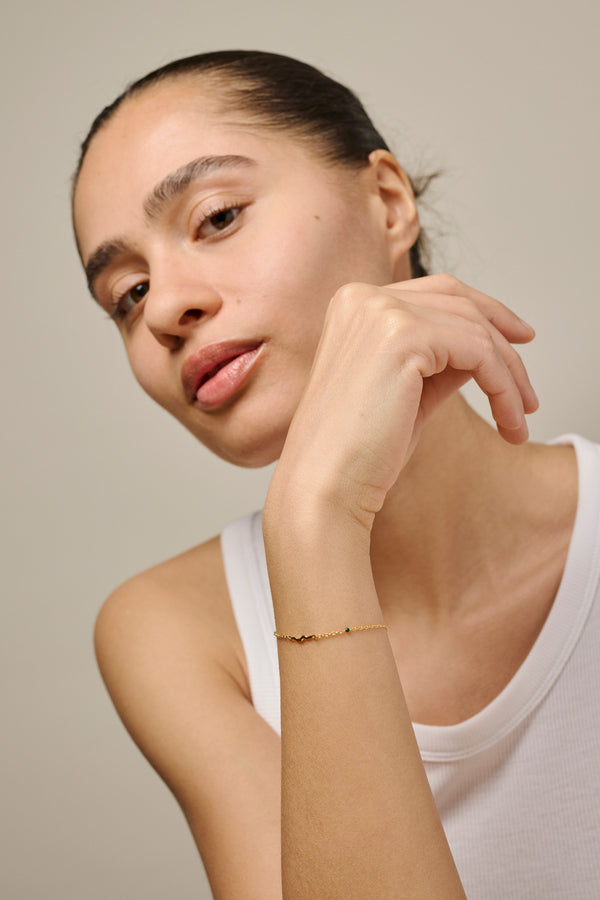 Bracelet Etta Petrol Green Gold