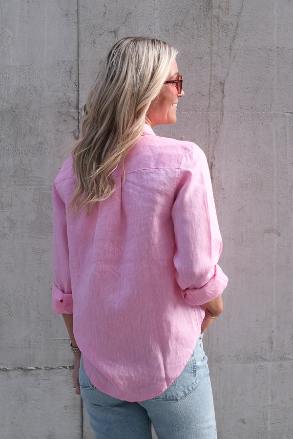 ARC Linen Classic Shirt Pink