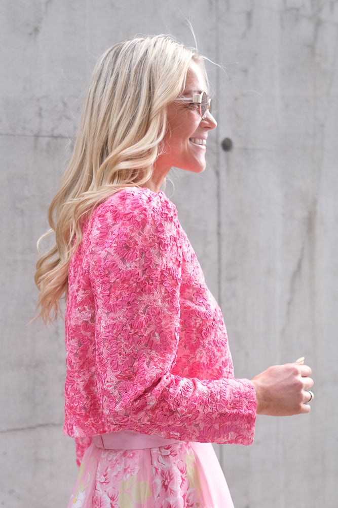 Embroidered Jacket Pink Bloom
