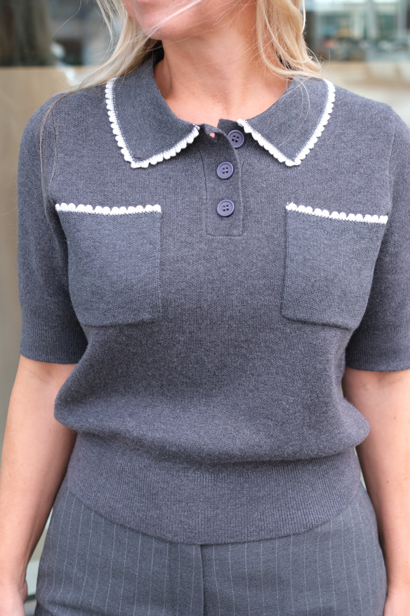 Polka Top Carbone