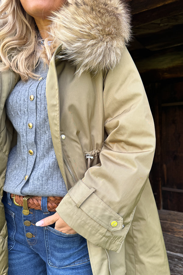 Padded Maxi Parkas Green