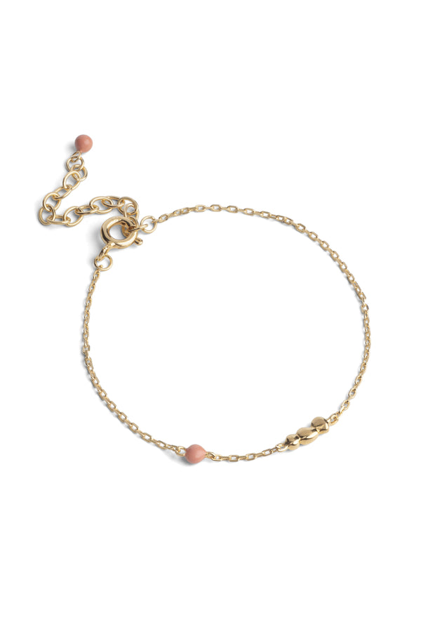 Bracelet Nara Light Coral Gold