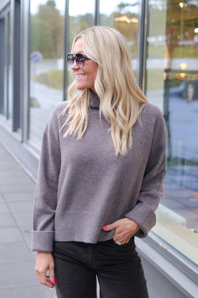 Abigail Knit Sweater Dark Taupe