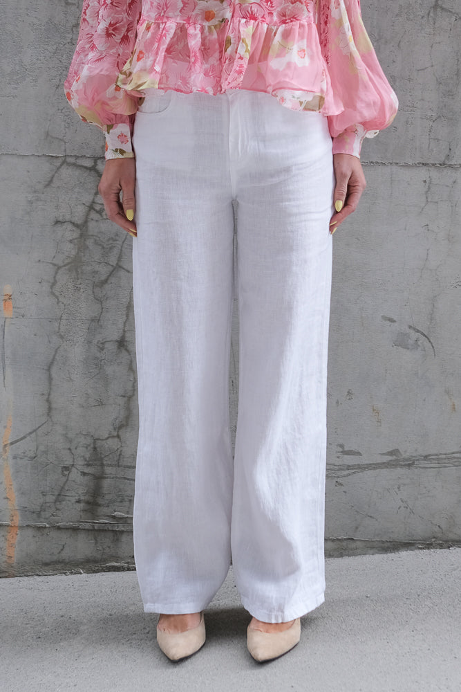 Culotte Linen Pants White