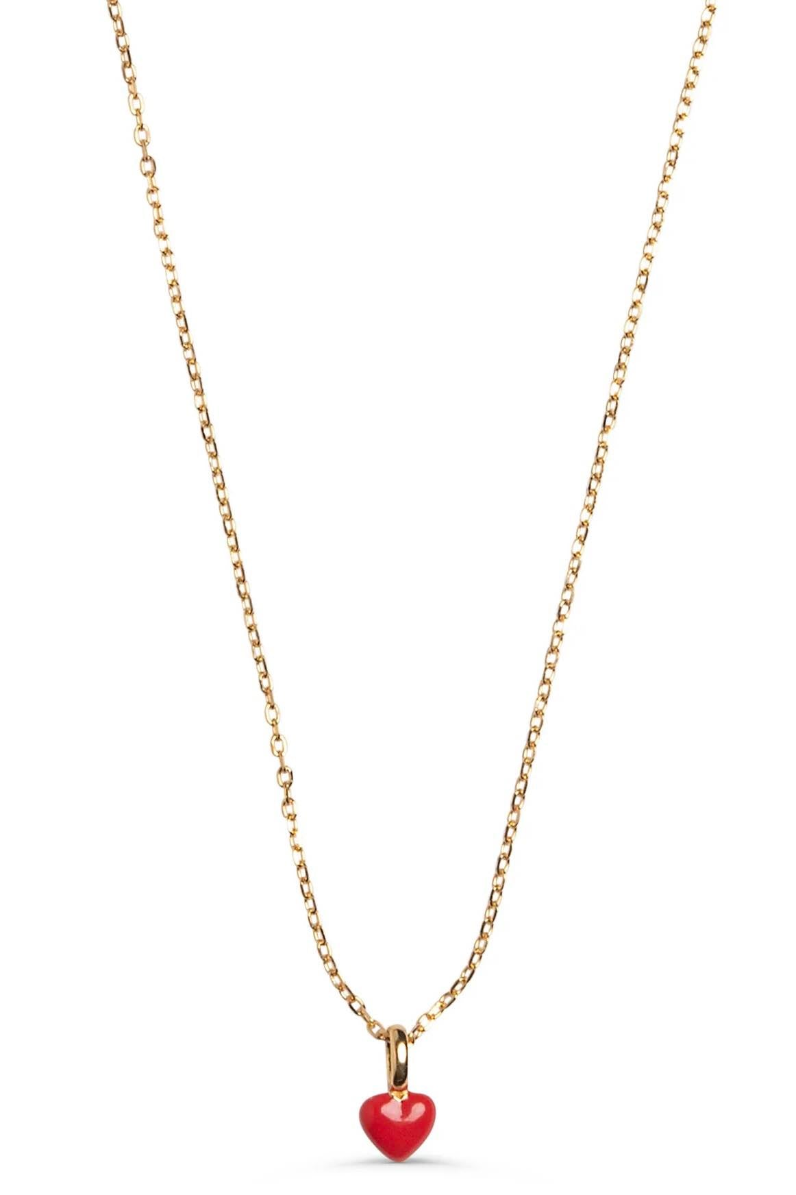 Necklace Amore Gold Red