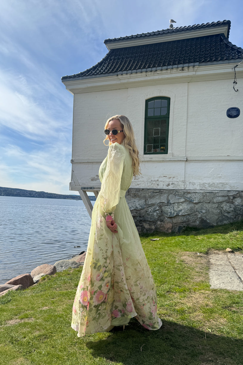 Viscose Belt Dress Growing Garden