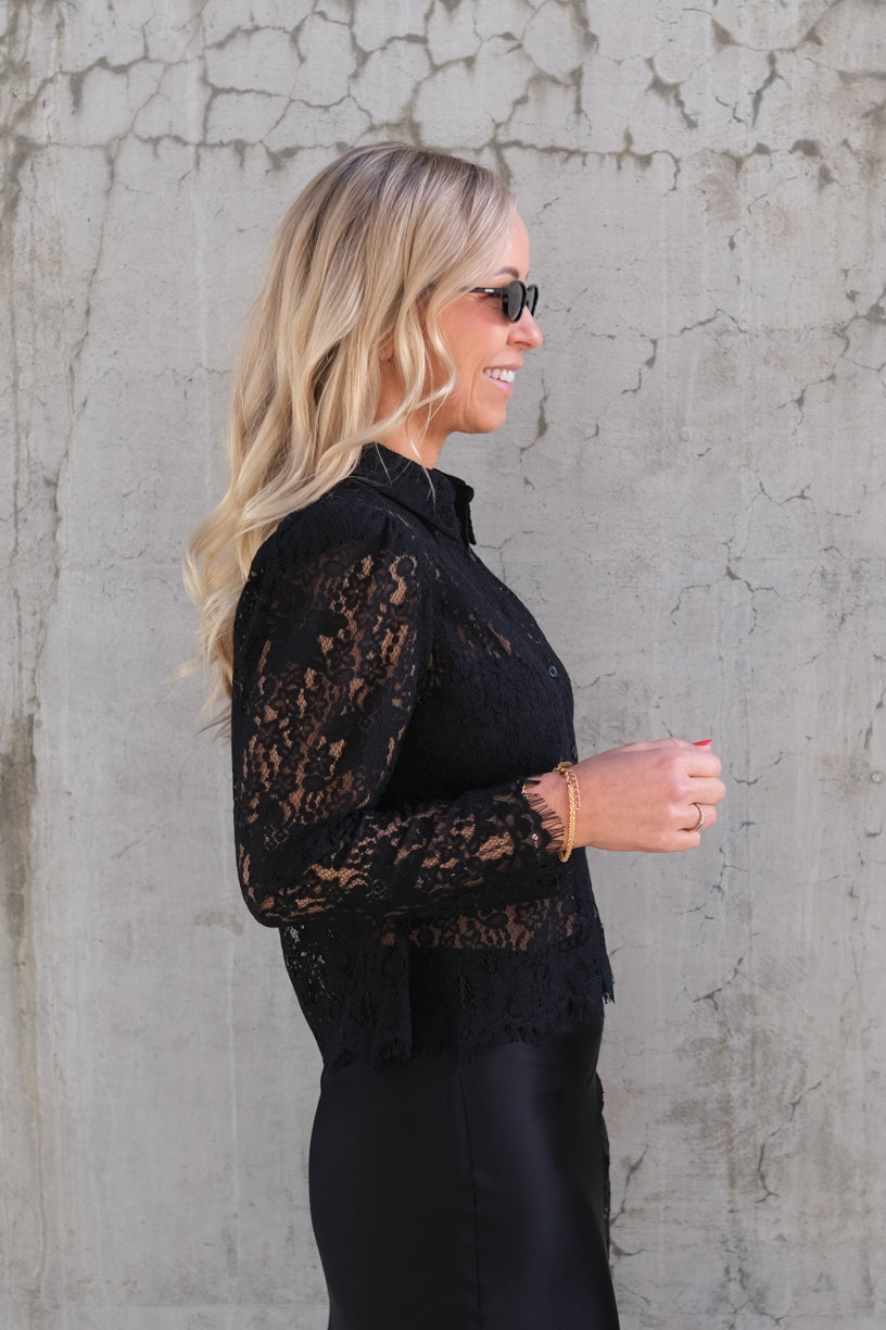 Lace Shirt Black