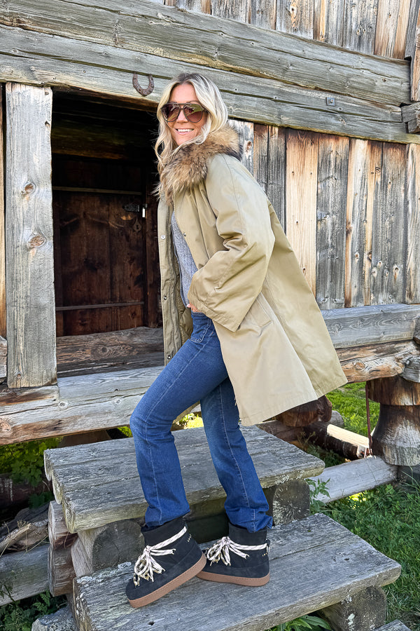 Padded A-line Parkas Green